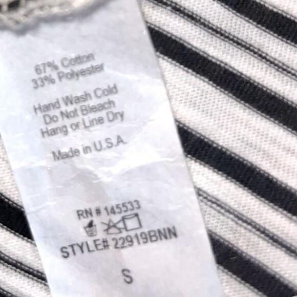 Anthropologie W5 Boho Blouse Black White Sleeveless Tassels Womens Size Small - Picture 7 of 7